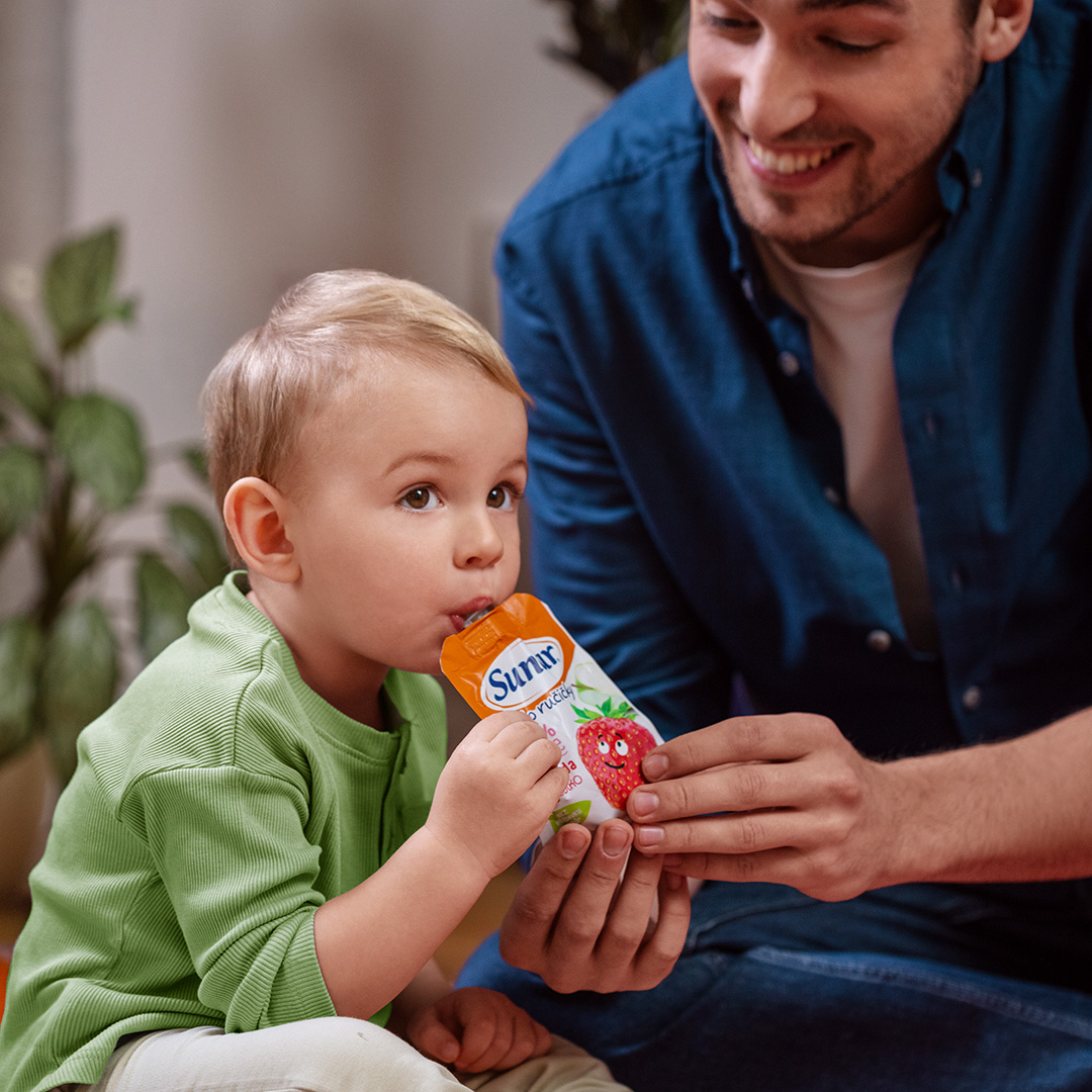 Ovocná kašička borůvka a jablko