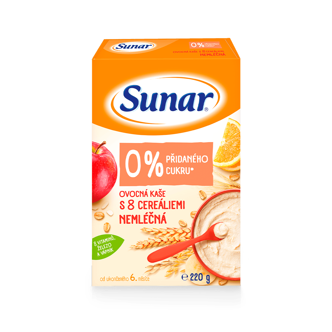 Nemliečna kaša s 8 cereáliami ovocná