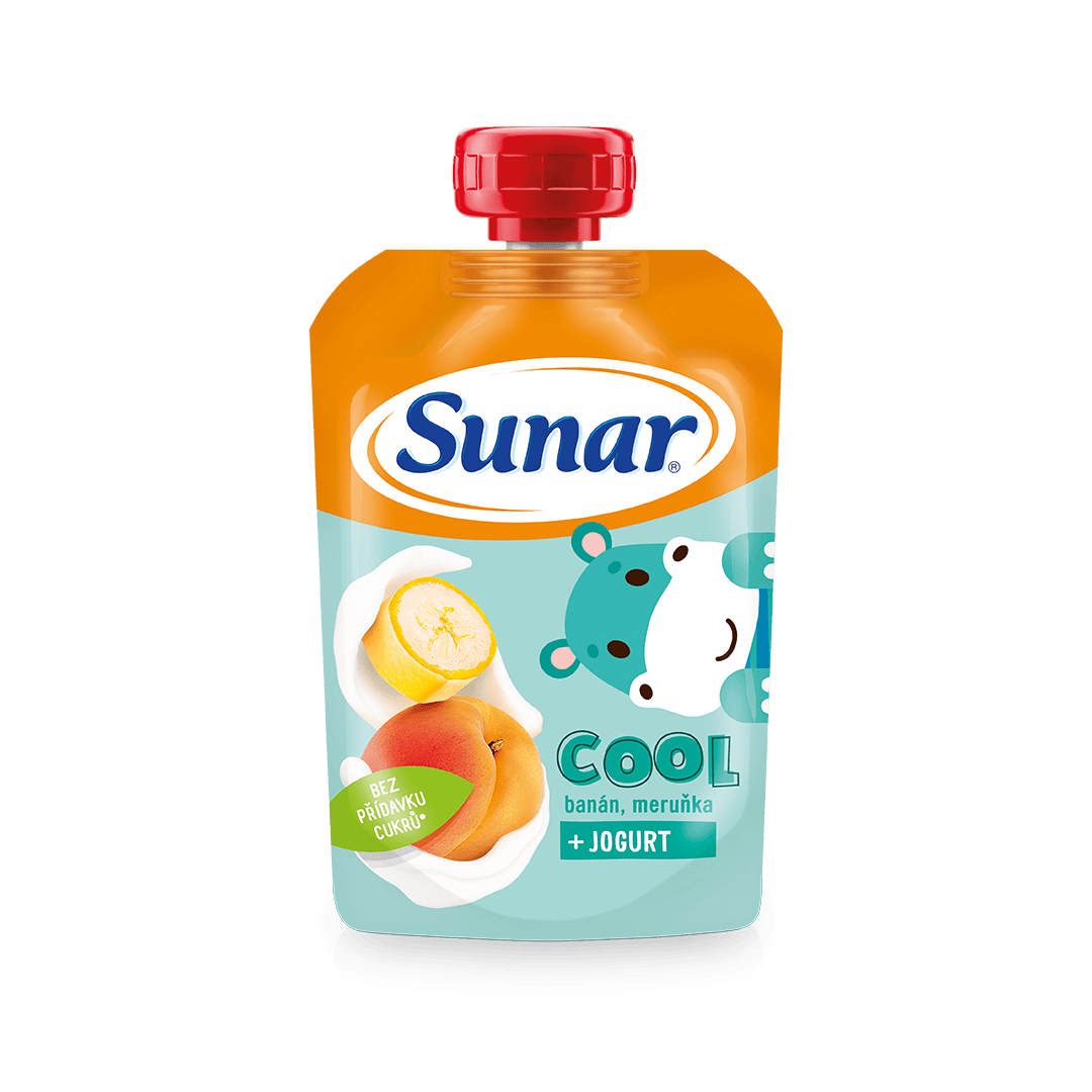 Cool kapsička marhuľa, banán a jogurt