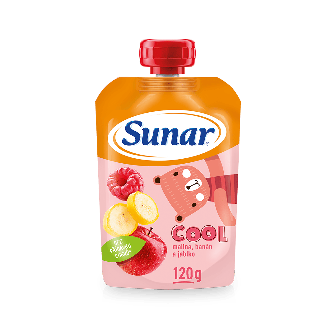 Cool kapsička malina, banán, jablko