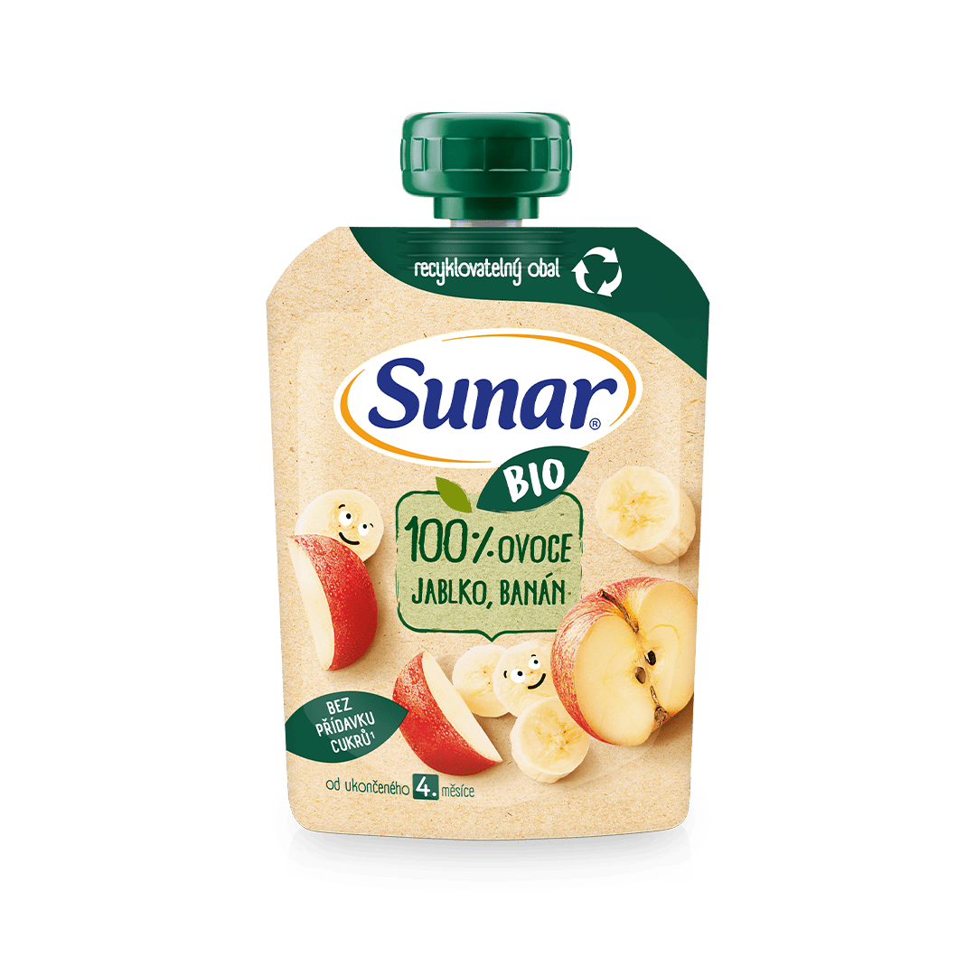 100% ovocie jablko, banán