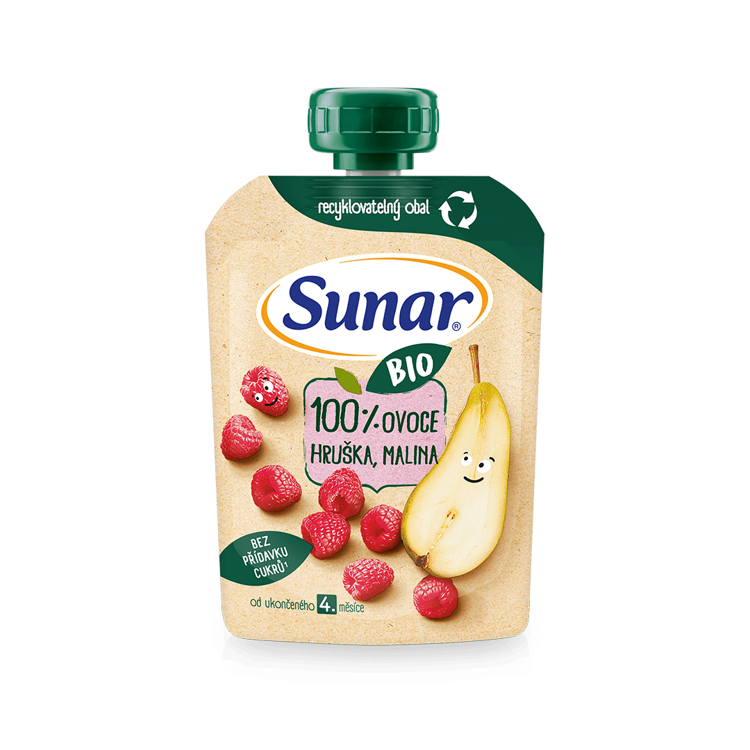 100% ovocie hruška, malina