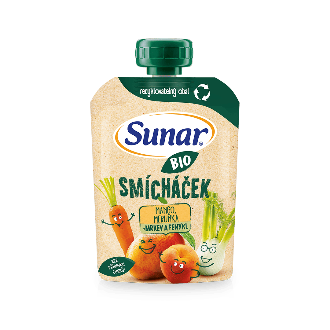 Smícháček mango, mrkva, marhuľa a fenikel